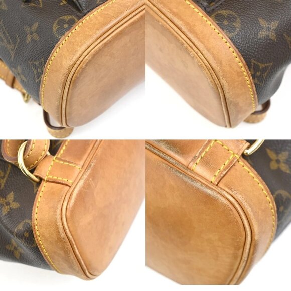 LOUIS VUITTON Mini Montsouris Backpack Bag Monogram Leather Brown M51137 96MA061 main image 13